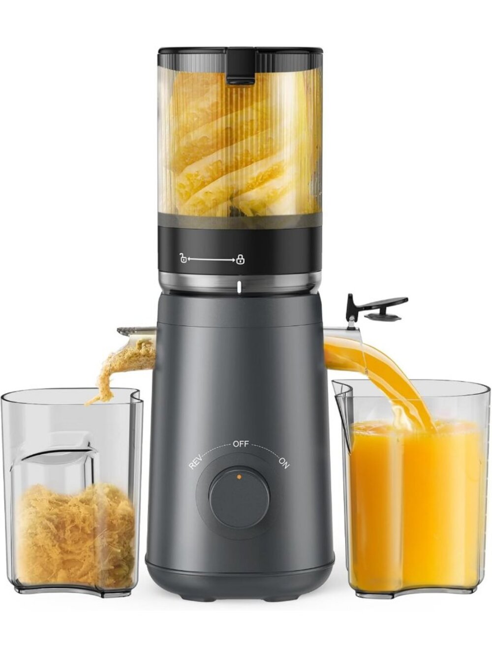Extra Large Cold Press Juicer with Easy Clean Design, High Yield, BPA Free